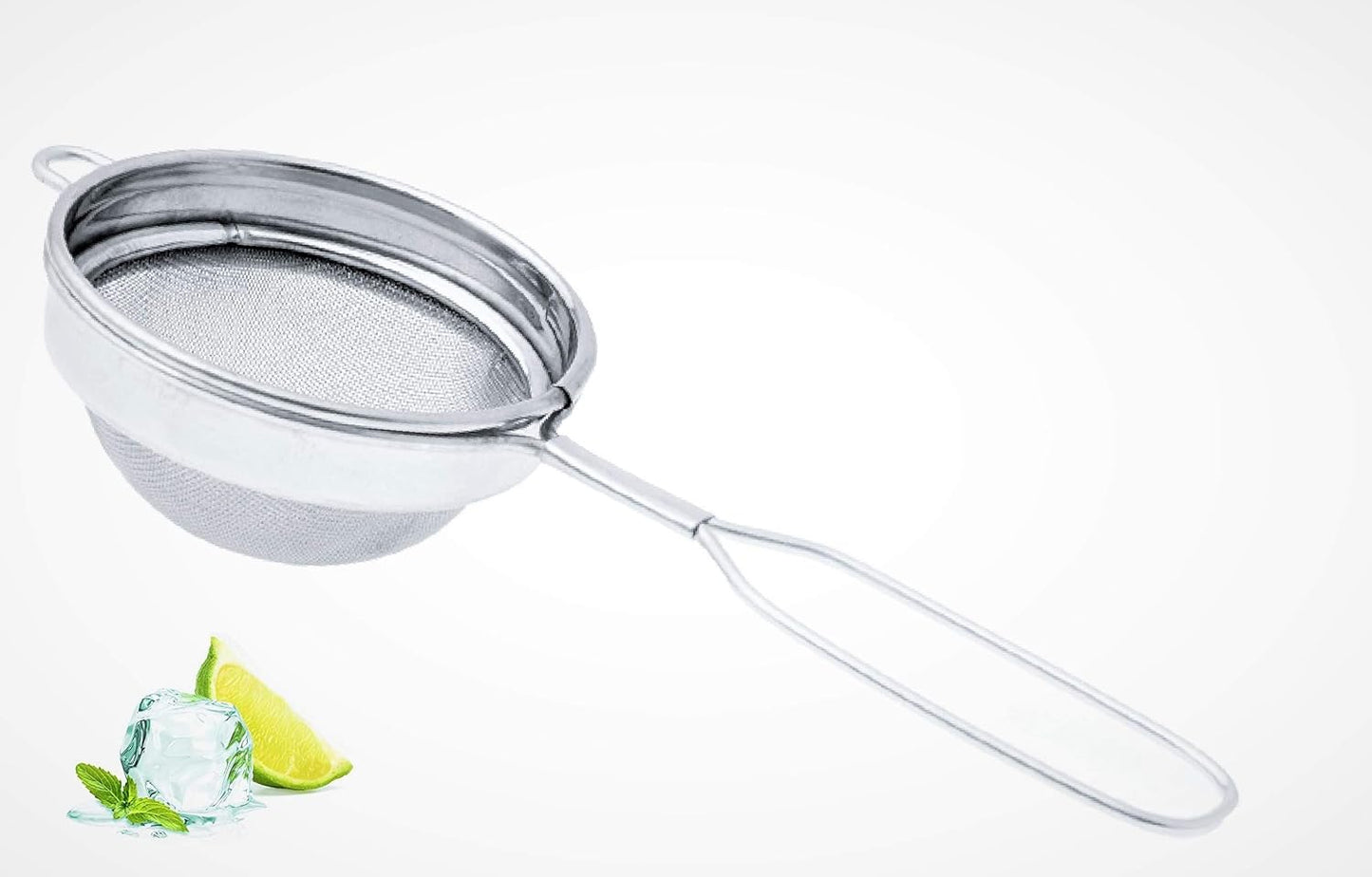 SHREE KRISHNA STEEL Strainer (Silver Pack of 2)