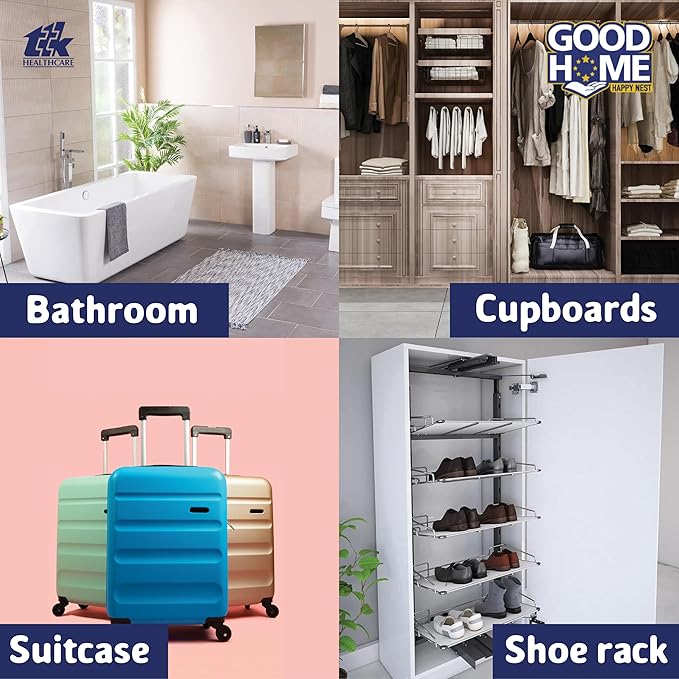 Good Home Air Freshener Aroma Gel |Long Lasting Premium Fragrance Booster |Skin Friendly for Home/Office/Bathrom |Luscious Strawberry 4 + 4 Tangy Orange |(Pack of 8, 10g x 8)