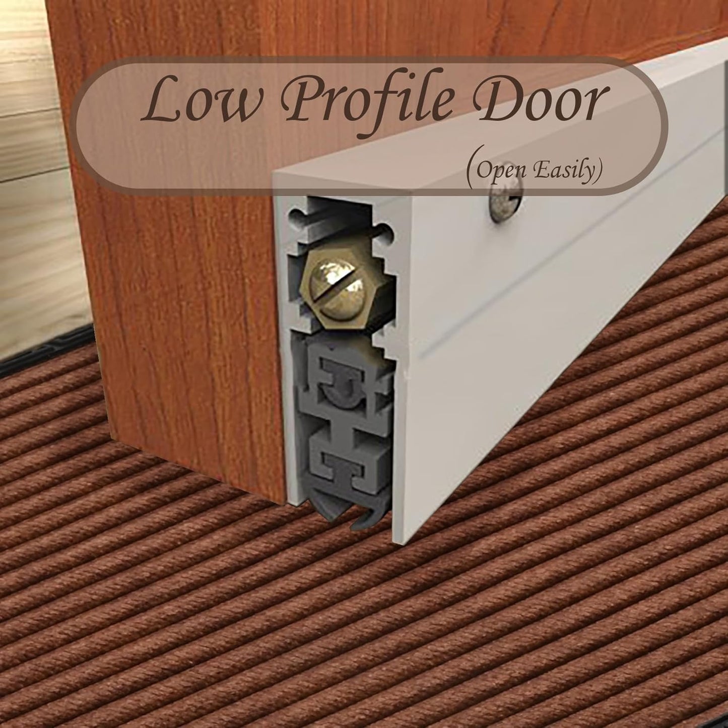 Premium Heavy Duty Front Door Mat 2x3 feet Non-Slip, Weather-Resistant & Durable Outdoor/Indoor Doormat Easy to Clean, Low Maintenance Entryway Rug for Home, Office (Glory Brown)