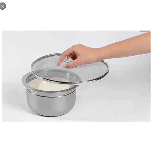 RRPLAST STAINLESS STEEL NET COVER SET OF 4 PIECE 8 inch, 9 inch, 10 inch, 11 inch Lid Set, Pack of 4 (Stainless Steel)