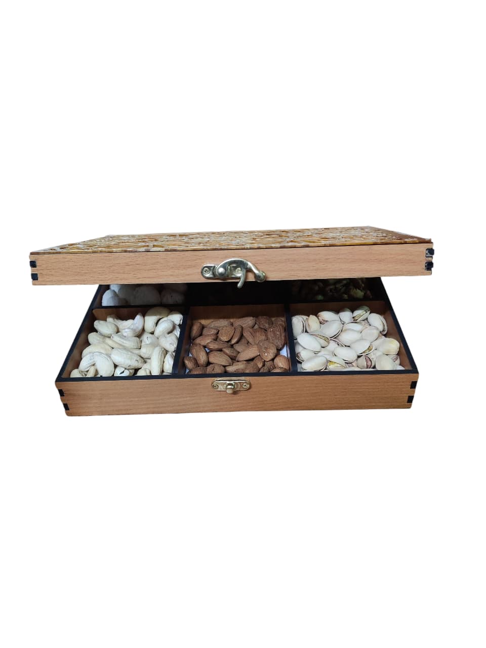 RRPLAST DRY FRUIT BOX WITH ACRLYC LID Tray Serving Set (Pack of 1)