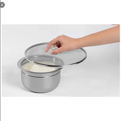 RRPLAST STAINLESS STEEL NET COVER SET OF 4 PIECE 8 inch, 9 inch, 10 inch, 11 inch Lid Set, Pack of 4 (Stainless Steel)