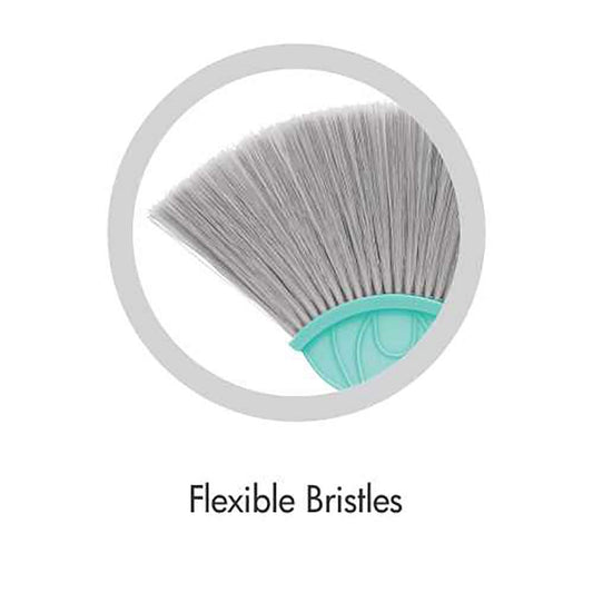 KBE KE Jala Brush Comes with a 4.5 ft Long Rod and an extendable Handle. Polypropylene Dry Brush (Blue)