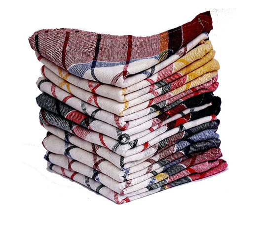 Kedaram Kitchen Cleaning Cloth Multipurpose Kitchen Towels Cotton Dish Napkin Washable Wet and Dry Microfiber, Cotton Cleaning Cloth (12 Units)