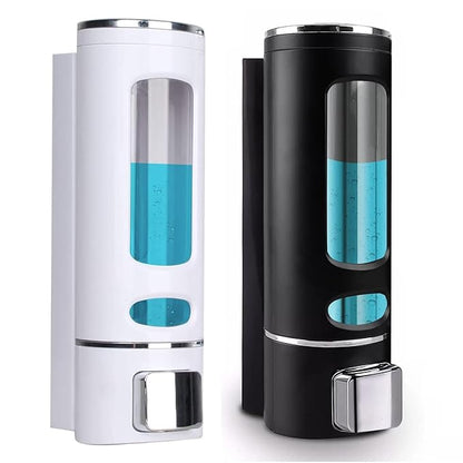 RRPLAST Soap Dispenser Wall Mounted 700 ml Conditioner, Gel, Shampoo, Liquid, Lotion Dispenser (Black, White)