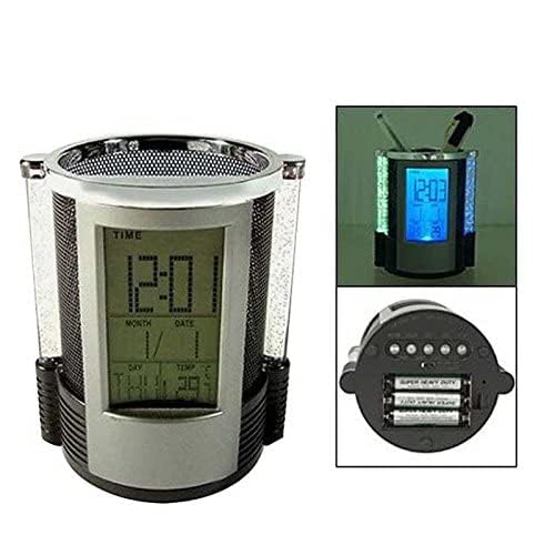 RRPLAST 2 Compartments PLASTIC WATCH & PEN HOLDER (Black)