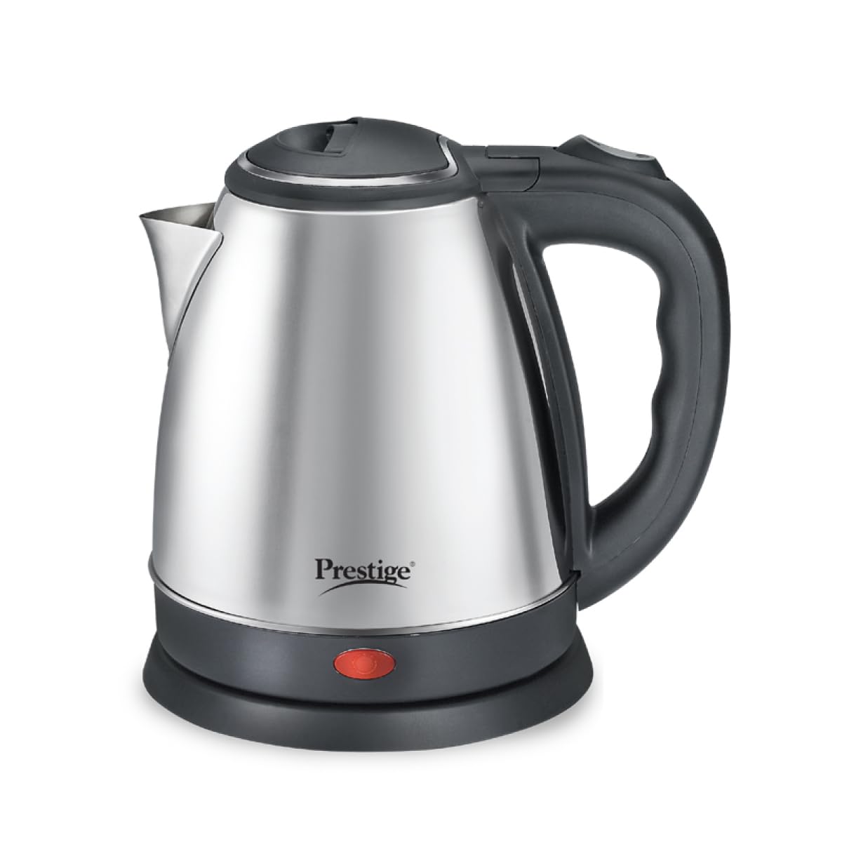 Prestige 1.5 litter Stainless Steel Electric Kettle | 1350 Watts| Elegant Design | Cool-touch Handle and Lid | Automatic Cut-Off and Single-Touch Lid Locking. | Silver