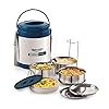 RISHABH Sivana 3, Steel Lunch Box, 100% Virgin Plastic, 3 Containers (Black) Brand: RISHABH