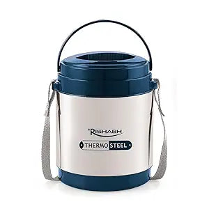 RISHABH Sivana 3, Steel Lunch Box, 100% Virgin Plastic, 3 Containers (Black) Brand: RISHABH