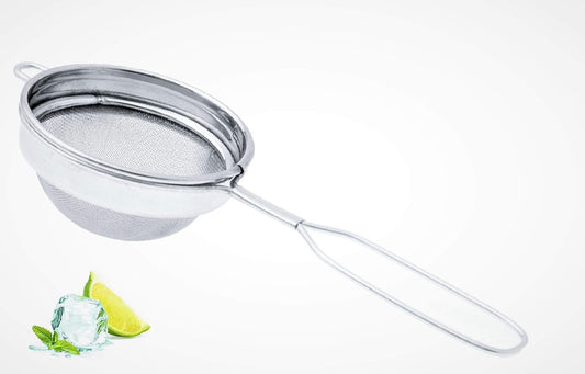 SHREE KRISHNA STEEL Strainer (Silver Pack of 2)