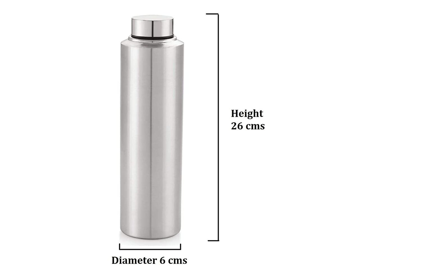 RRPLAST 1000 ml Stainless Steel Bottle (Pack of 6, Silver)