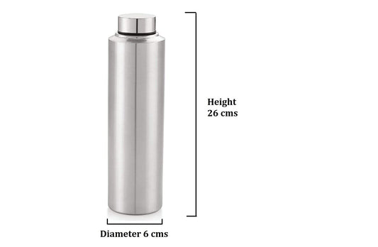 RRPLAST 1000 ml Stainless Steel Bottle (Pack of 6, Silver)