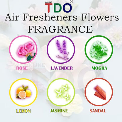 Toilet Bathroom Air Freshener Flowers block Rose, Jasmine,Lemon, Mogra,Sandal, Lavender Fragrances Pantry, Bathroom, Toilet, Wardrobe, wash Basin Pack Of 12 Each 60 Gram