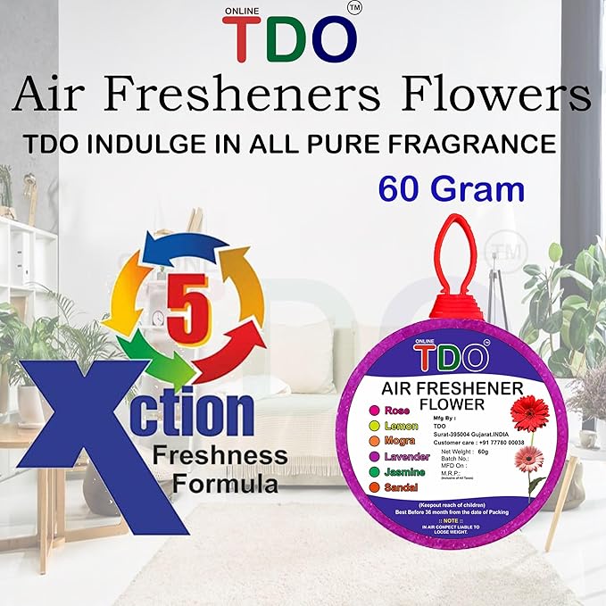 Toilet Bathroom Air Freshener Flowers block Rose, Jasmine,Lemon, Mogra,Sandal, Lavender Fragrances Pantry, Bathroom, Toilet, Wardrobe, wash Basin Pack Of 12 Each 60 Gram