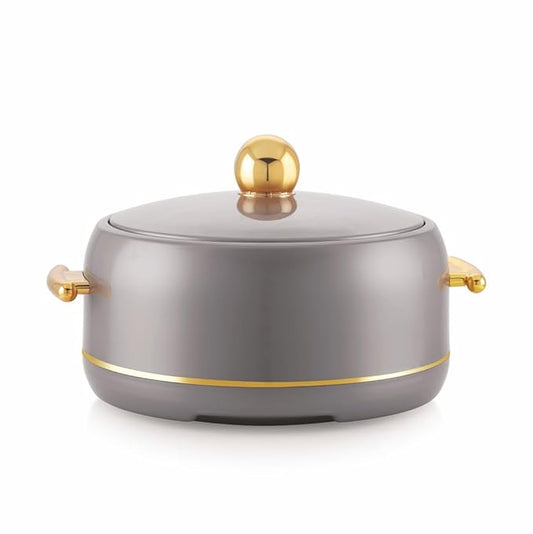 Modware Atlantis Casserole 2000ml Elegant Design Premium Hot Pot, Retains Temperature for Hours, Insulated Inner Steel Casserole for Roti, Hot Box for Home, Chapati Box, Serving Bowl with Lid (Grey)
