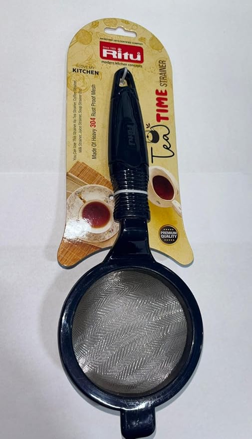 Ritu J-369 Tea Time Strainer/Chai Chhalni/Coffee Strainer/Juice and Oil Filter-Big Regular