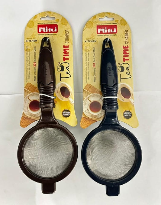 Ritu J-369 Tea Time Strainer/Chai Chhalni/Coffee Strainer/Juice and Oil Filter-Big Regular