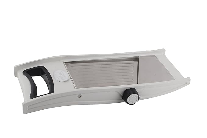 RITU Auto Rotate Adjustable Slicer with Large Safety Holder | Stainless Steel Blades | Spiral Vegetable Cutter for Salad, Fruits, Potatoes | Multipurpose Kitchen Tool | Easy to Use | Multicolor