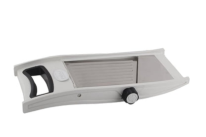 RITU Auto Rotate Adjustable Slicer with Large Safety Holder | Stainless Steel Blades | Spiral Vegetable Cutter for Salad, Fruits, Potatoes | Multipurpose Kitchen Tool | Easy to Use | Multicolor