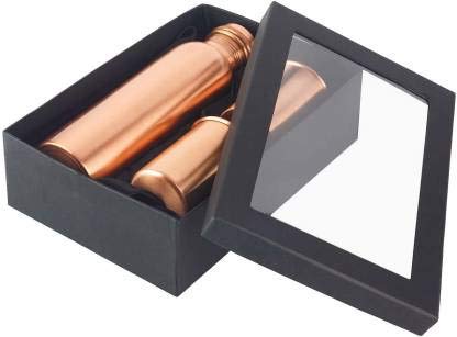 Pure Copper Bottle and 2 Glass Set|| Unique|| Elite Class|| ||Diwali Set|| Gift Item||1000 ML
