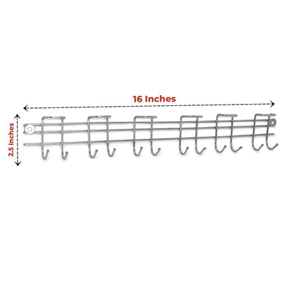 The Kitchen'S Best Steel Cutlery Holder | Spoon Hanger | Wall Mounted Stand - 12 Hooks | Stainless Steel | Multipurpose Stand For Wall| 1 Piece - Hanging Shelves