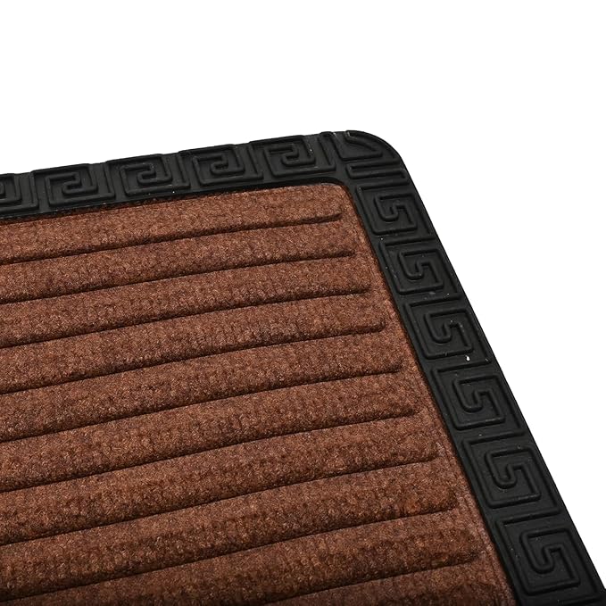 Premium Heavy Duty Front Door Mat 2x3 feet Non-Slip, Weather-Resistant & Durable Outdoor/Indoor Doormat Easy to Clean, Low Maintenance Entryway Rug for Home, Office (Glory Brown)