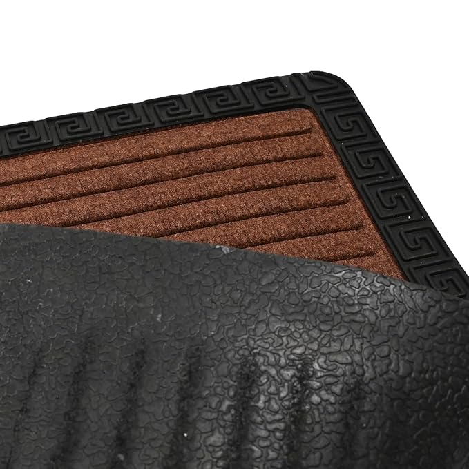 Premium Heavy Duty Front Door Mat 2x3 feet Non-Slip, Weather-Resistant & Durable Outdoor/Indoor Doormat Easy to Clean, Low Maintenance Entryway Rug for Home, Office (Glory Brown)