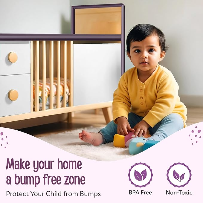 Baby Proofing Edge Corner Guards, Extra Thick 2 Meter, Furniture Corner Cushion for Child Safety, 3M Adhesive Tape, Corner Protector for Baby, Edge Guard Strips, Non Toxic, BPA Free, Brown