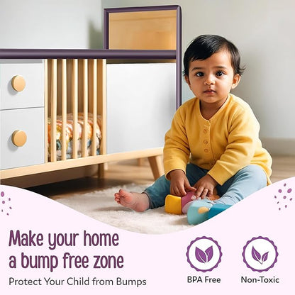 Baby Proofing Edge Corner Guards, Extra Thick 2 Meter, Furniture Corner Cushion for Child Safety, 3M Adhesive Tape, Corner Protector for Baby, Edge Guard Strips, Non Toxic, BPA Free, Brown