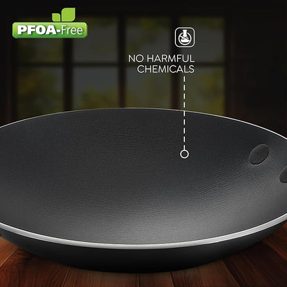 Judge by Prestige Everyday Appachatty with Lid 0.8 L Capacity 20 Cm Diameter (Aluminium|Non-Stick), Black