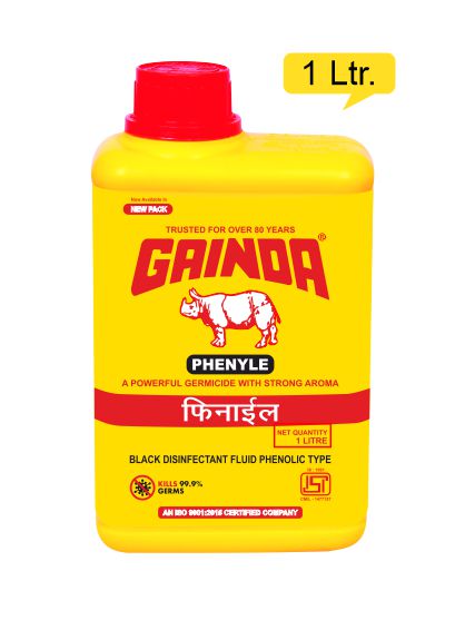 Gainda Black Phenyle Surface Disinfectant, Floor Cleaner Liquid for Hospitals, Homes, Offices Removes Dirt, Grime & Kills 99.9% Germs - 1 L