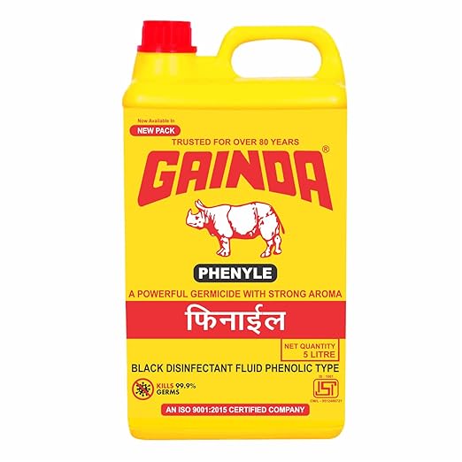 Gainda Black Phenyle Surface Disinfectant, Floor Cleaner Liquid for Hospitals, Homes, Offices Removes Dirt, Grime & Kills 99.9% Germs - 5 L