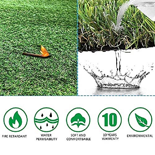 35 mm High Density Artificial Lawn | Premium Grass Lawn Turf | Indoor & Outdoor UseCarpet Mat | Dust & Waterproof Mats | Skin Friendly | Artificial Lawn Carpet Mat (Size - 4 x 15 feet)
