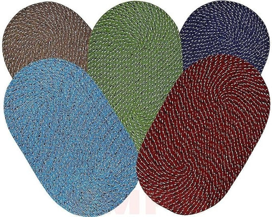 Jalebi Doormat for Home Entrance 31x49 cm Pack of 5 Multicolor