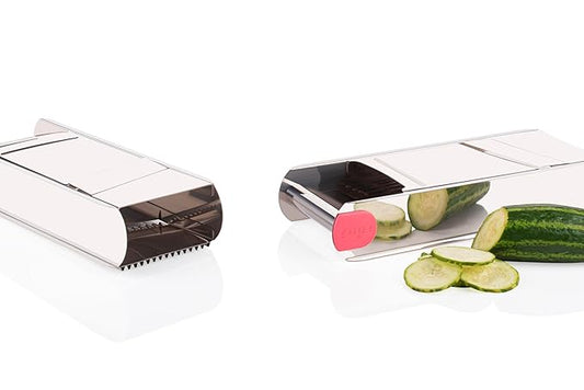 RITU Jumbo Slicer 2 -in -1 Stainless Steel Slicer with Plain & Ripple Blades | Multi -Function Vegetable & Fruit Cutter for Easy, Smooth Cutting Operations |Perfect for Salads, Stir -Fries, and More