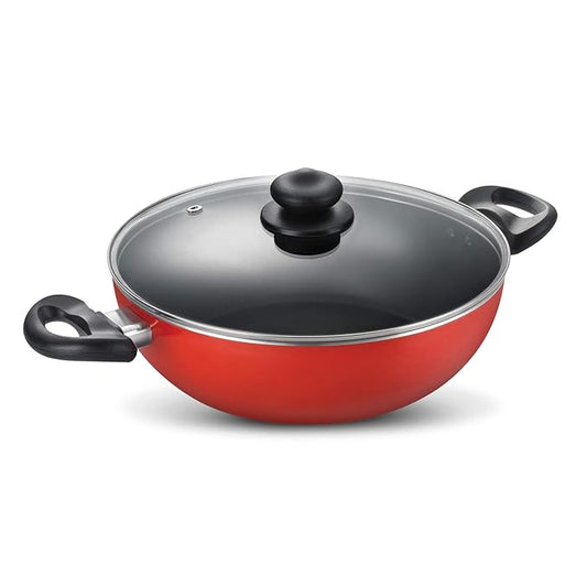 Judge by Prestige Deluxe Kadai 30 cm Diameter with Lid 6 L Capacity (Aluminium|Non-Stick|Induction Bottom)
