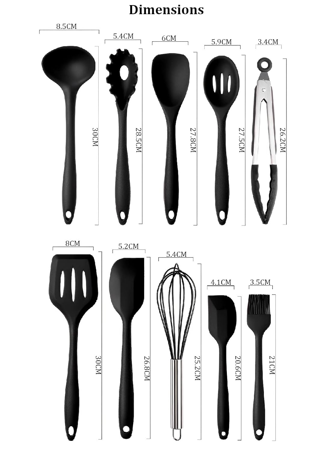 DnD Enterprise multicolors Silicone Kitchen Utensils Spatula Spoon Set12 Pcs with knife set Kitchen Tool Set (Multicolor, Cooking Spoon, Brush, Tong, Ladle, Whisk, Spatula)
