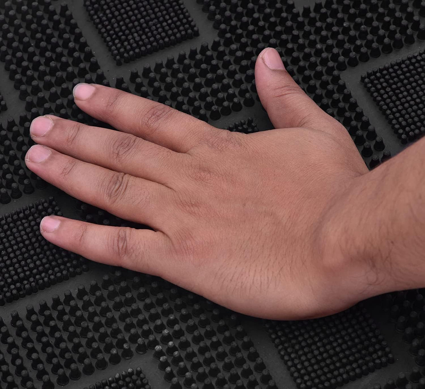 Rubber Door mat Outdoor Mat,Rubber Stud Mat, Antimicrobial Room Mat Floor Mat -40x60 CM Black, Rectangular
