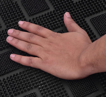 Rubber Door mat Outdoor Mat,Rubber Stud Mat, Antimicrobial Room Mat Floor Mat -40x60 CM Black, Rectangular