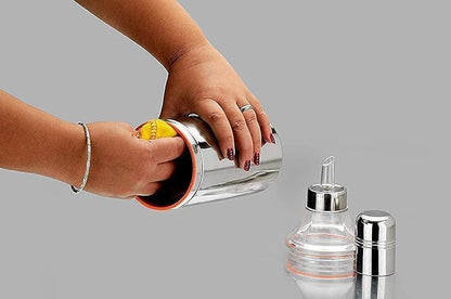 INKULTURE Stainless Steel Oil Dispenser with Nozzle 1 Litre (1000 ml) (Model No.01/01 piece)