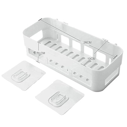 Bathroom Organiser, Self Adhesive Bathroom Shelf for Wall, Washroom Organizer, Bathroom Rack Stand Without Drilling (2 Pcs)