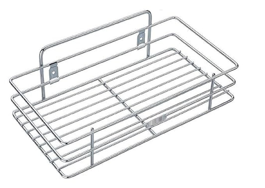 Stainless Steel Multipurpose Storage Rack/Shelf, Kitchen Rack Single Single Tier Multipurpose Wall Hanging Storage Shelf Organizer Stainless Steel with Chrome(NHSP, Hanging Shelves)