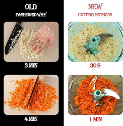 Ritu Handy Chopper with 3 Blades for Effortlessly Chopping Vegetables and Fruits for Your Kitchen - Color May Vary, Plastic, 30 Watts