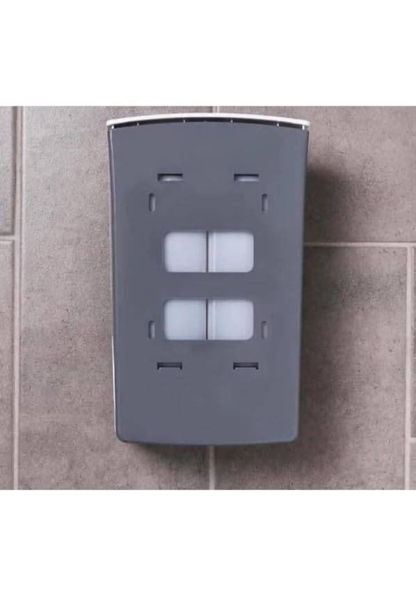 Manual Soap Dispenser Wall Mounted Manual Shampoo Shower Gel Soap Hand Sanitizer ABS Liquid Soap Dispenser (Dual -500ml:500ml) TOATAL 1000 ML White