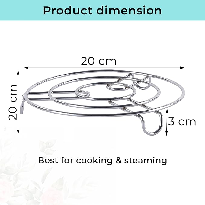 Stainless Steel Trivets Stand for Hot Utensils in Kitchen | Cooker Stand & Heat-Resistant Surface Protector | Vessel Holder for Kitchen Counters & Dining Table | Silver