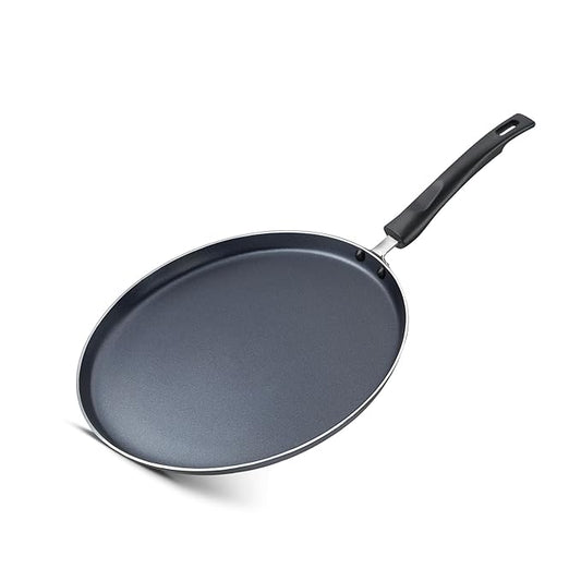 Judge by Prestige 30Cm Everyday Non-Stick Tawa (Aluminium) | Low Oil Cooking | Easy to Clean |Cool Touch Handle, Black