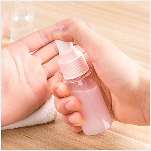 Pvc Travel Bottles Set & Containers, Toiletry Bag, Refillable Small Mini Empty Plastic Pump/Spray/Squeeze Bottles For Travel Toiletries With Storage Bag (Pink, Width: 16 Cm)