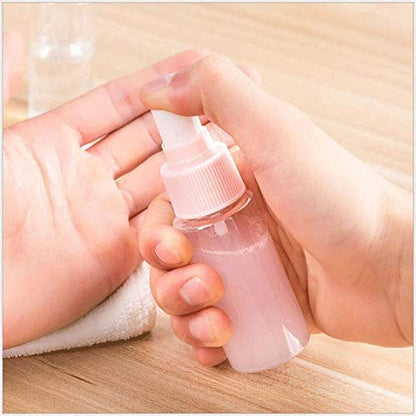 Pvc Travel Bottles Set & Containers, Toiletry Bag, Refillable Small Mini Empty Plastic Pump/Spray/Squeeze Bottles For Travel Toiletries With Storage Bag (Pink, Width: 16 Cm)